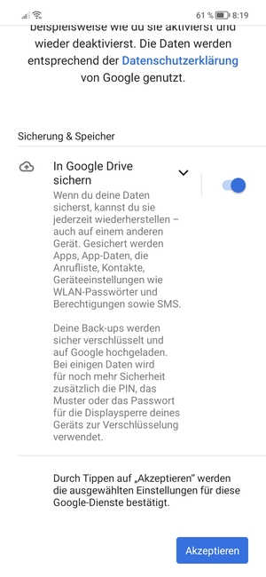 Wählen Sie Akzeptieren