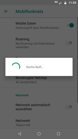Warten Sie, bis die Suche abgeschlossen ist