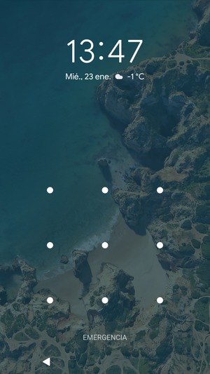 El teléfono ha sido asegurado con un bloqueo de pantalla