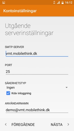 Ange utgående serveradress