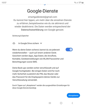 Wählen Sie Akzeptieren