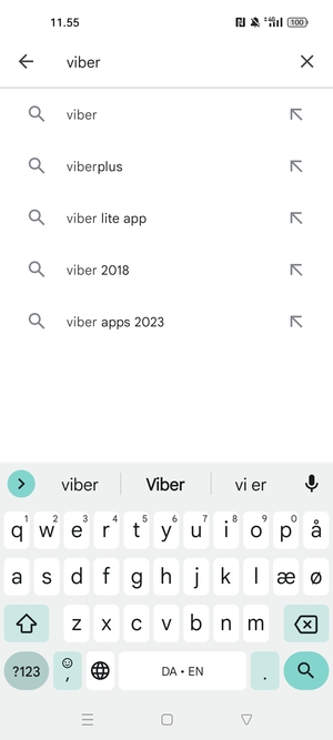 Indtast navnet på appen og vælg Søg