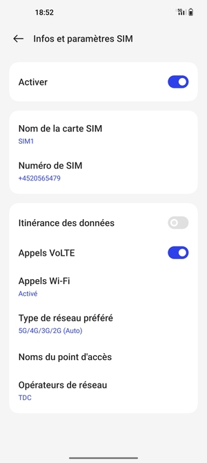 Pour changer de réseau en cas de problèmes de réseau, sélectionnez Opérateurs de réseau