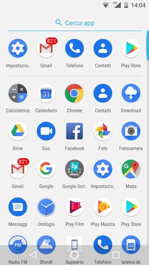 Scorri e seleziona Impostazioni