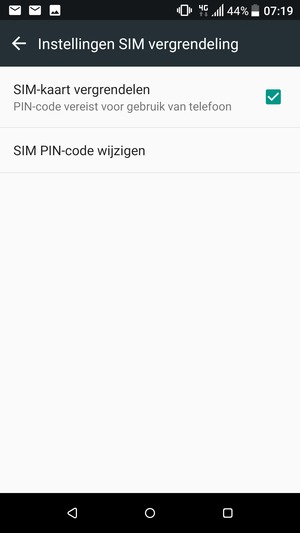 Selecteer SIM PIN-code wijzigen