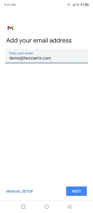 Enter your Email address and select NEXT