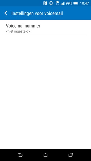 Selecteer Voicemailnummer