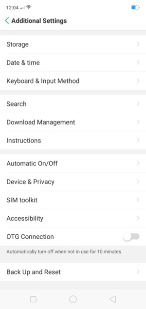 Select Device & Privacy