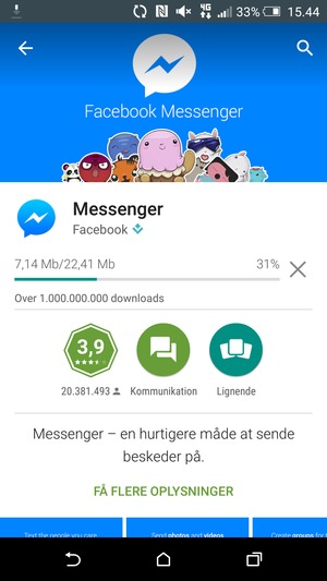 Afvent at installeringen er afsluttet