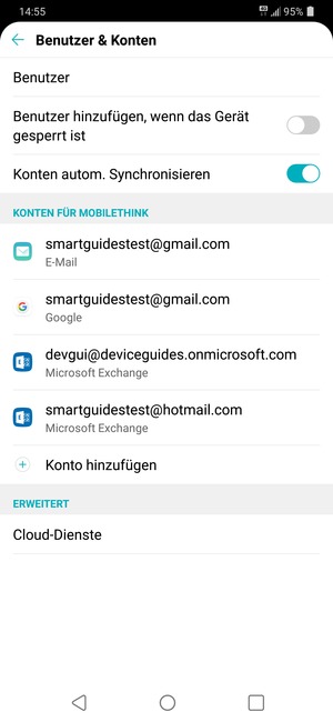 Wählen Sie Ihr Google Konto
