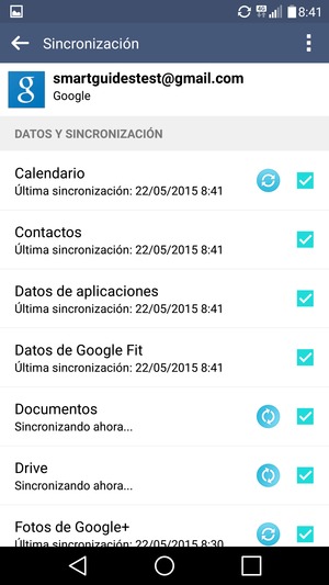 Su información será sincronizada