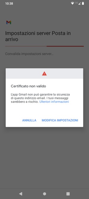 Seleziona MODIFICA IMPOSTAZIONI