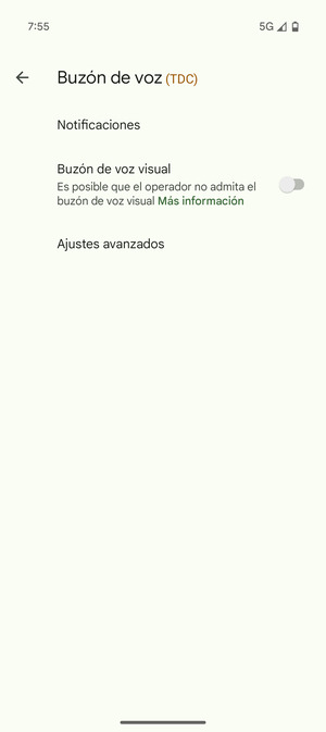 Seleccione Ajustes avanzados