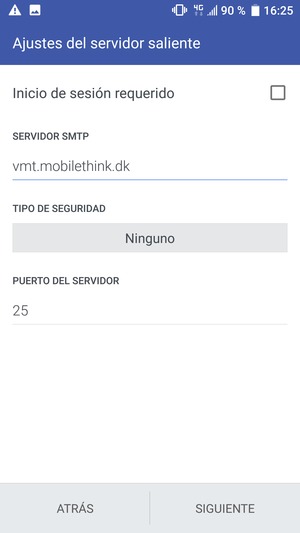 Desmarque la casilla de verificación Inicio de sesión requerido y seleccione SIGUIENTE