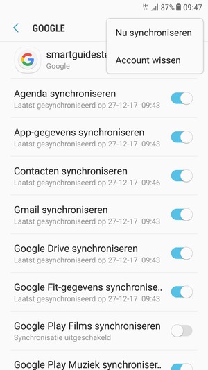 Selecteer Nu synchroniseren