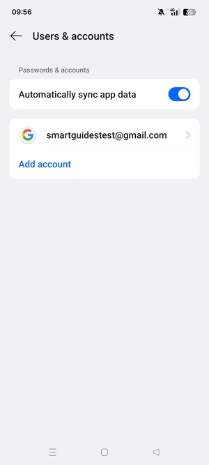 Select your Google account