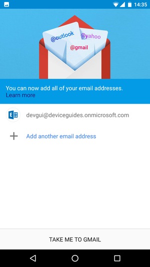 Select TAKE ME TO GMAIL