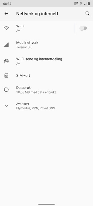 Velg Mobilnettverk