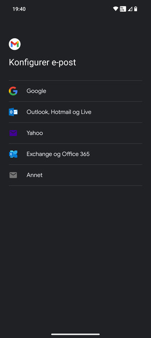 Velg Outlook, Hotmail og Live