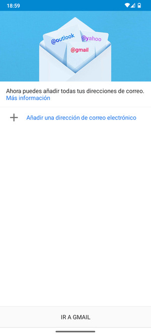 Seleccione Añadir una dirección de correo electrónico