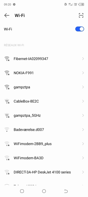Sélectionnez le réseau sans fil auquel vous souhaitez vous connecter