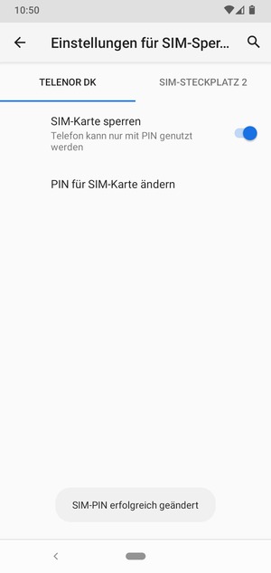 Ihre PIN der SIM-Karte wurde geändert