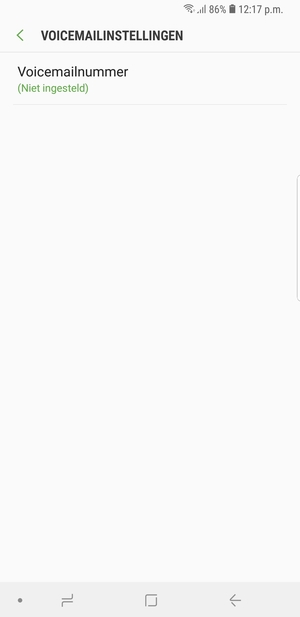 Selecteer Voicemailnummer