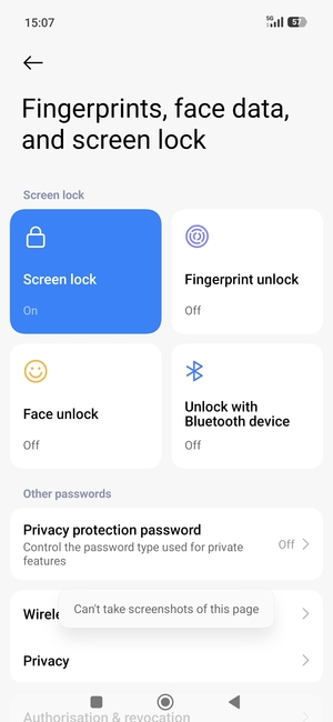 Your phone is now secure with a screen lock
