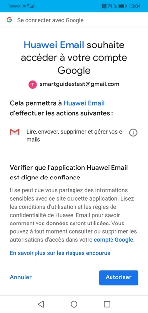 Sélectionnez Autoriser