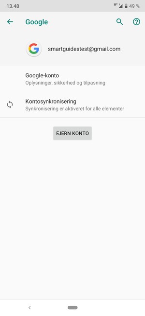 Vælg Kontosynkronisering