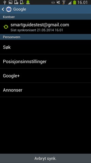 Velg kontoen din