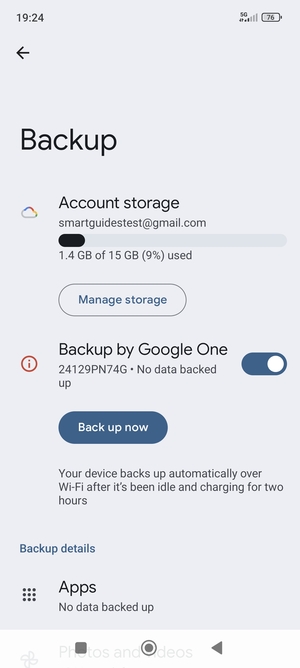 Select Account storage