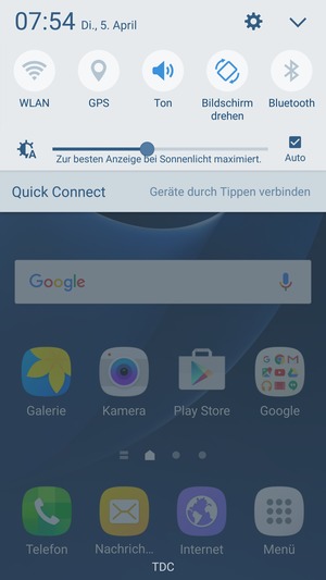 Wählen Sie Ton, um in den Vibrations-Modus zu wechseln