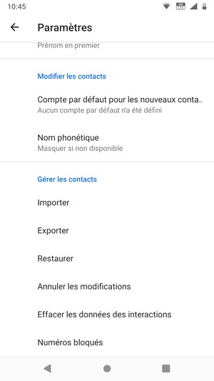 Faites défiler et sélectionnez Importer