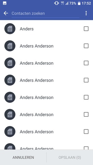 Selecteer de Menu-knop