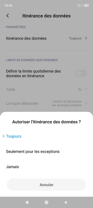 Sélectionnez votre option préférée
