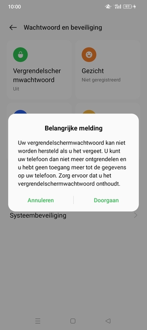 Selecteer Doorgaan
