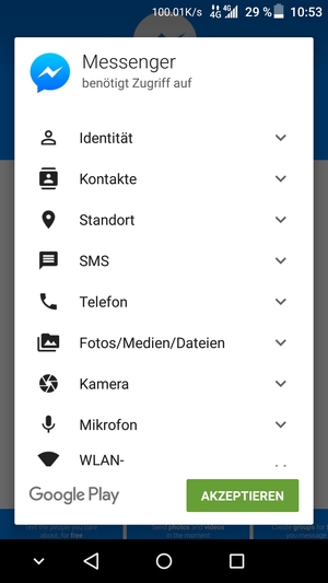 Wählen Sie AKZEPTIEREN