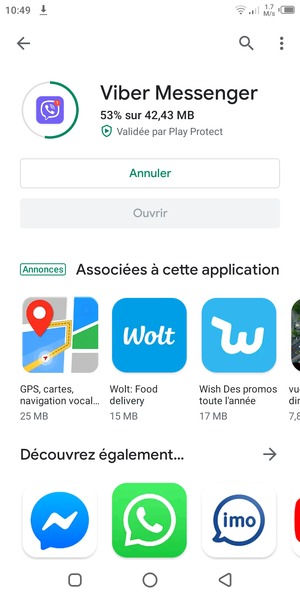 Veuillez attendre la fin de la procédure d'installation