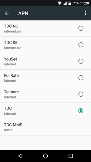Sélectionnez le bouton du Menu