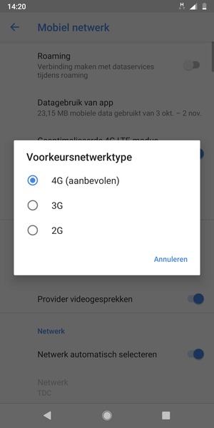 Selecteer uw voorkeursoptie