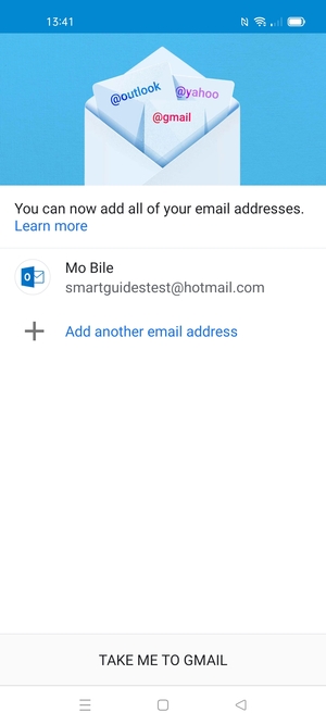 Select TAKE ME TO GMAIL