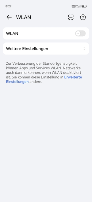 Schalten Sie WLAN ein