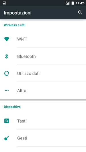 Seleziona Wi-Fi