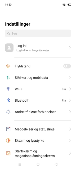 Vælg SIM-kort og mobildata