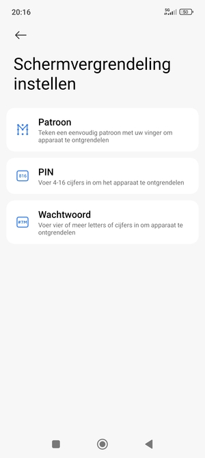 Selecteer Patroon