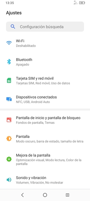 Seleccione Tarjeta SIM y red móvil