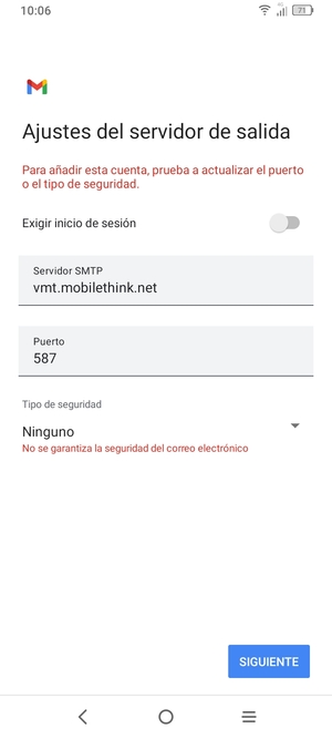 Seleccione SIGUIENTE