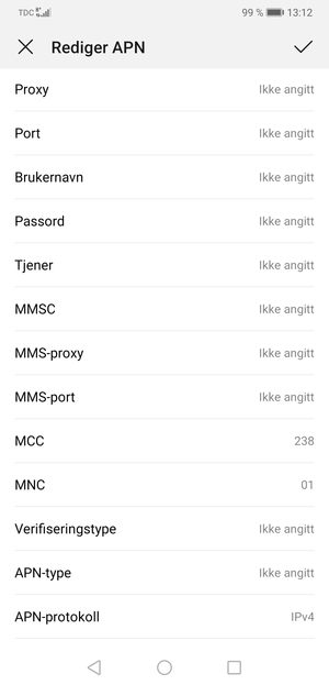 Bla ned og skriv inn MMS-informasjon