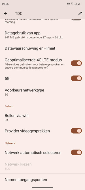 Scroll naar en selecteer Namen toegangspunten
